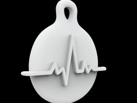 Heartbeat Pendant 3D Print Model 3D Model