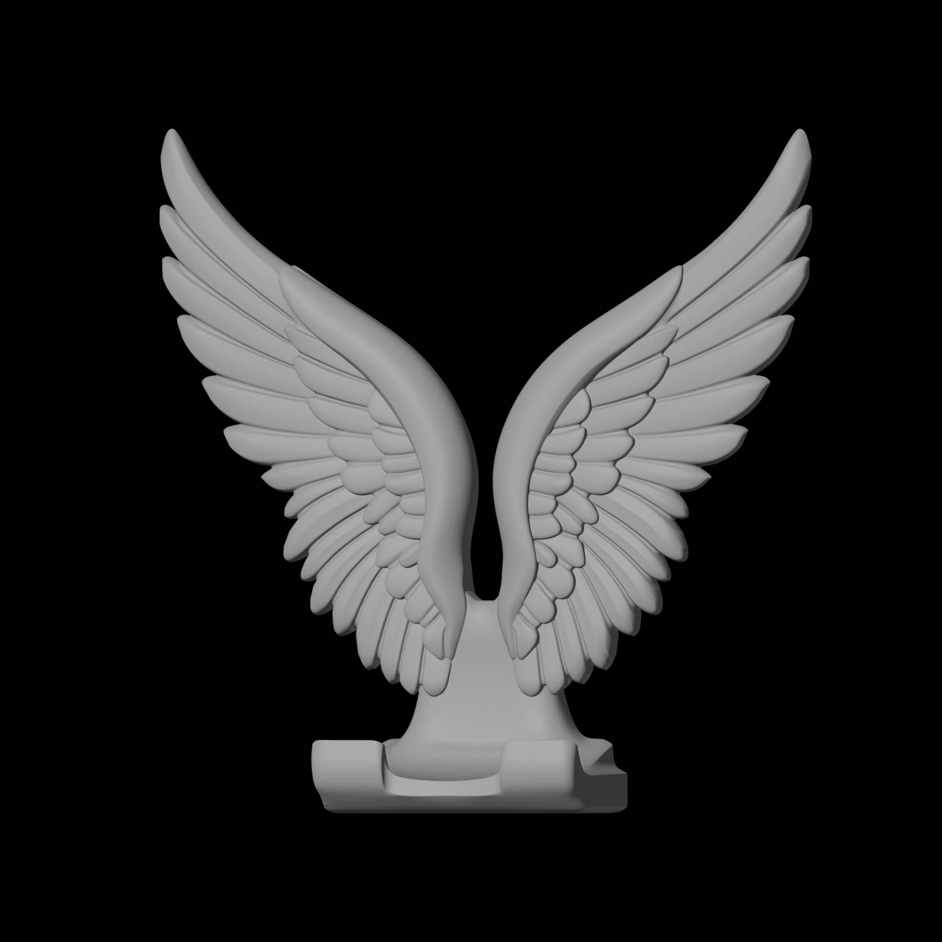 Stand Holder Phone Wings 3D Print Model Phone Accessory 3D Model .c4d .max .obj .3ds .fbx .stl .blend 