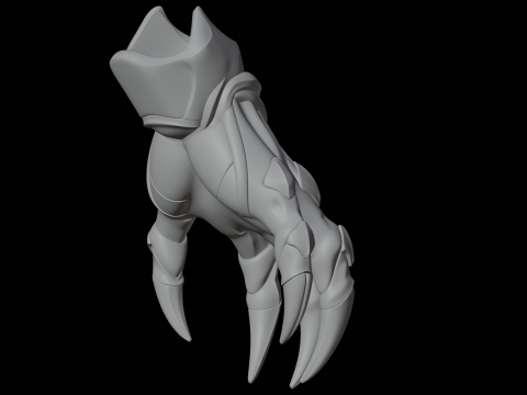 Shadow Dragon Claw Modèle d'impression 3D Partie de créature fantastique Modèle 3D