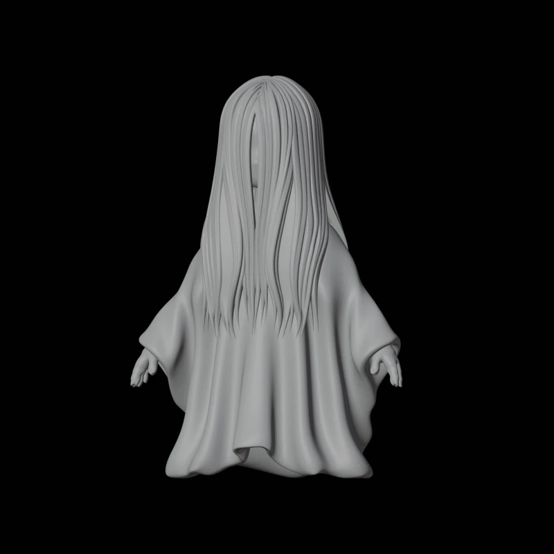 Figura fantasma de Sadako Modelo de impresi&oacute;n 3D Personaje de terror Modelo 3D .c4d .max .obj .3ds .fbx .stl .blend 