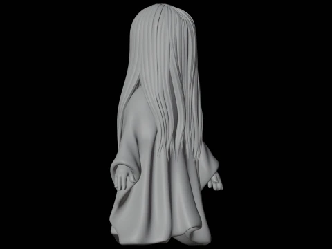 Figura fantasma de Sadako Modelo de impresi&oacute;n 3D Personaje de terror Modelo 3D