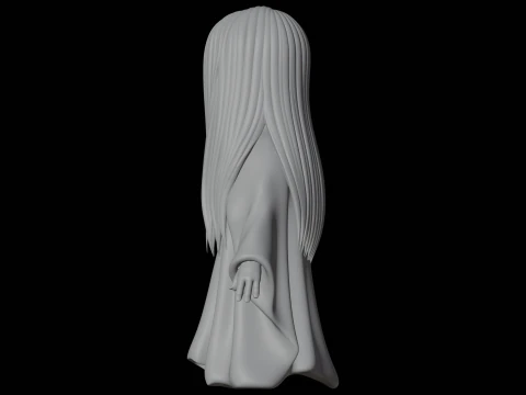 Figura fantasma de Sadako Modelo de impresi&oacute;n 3D Personaje de terror Modelo 3D