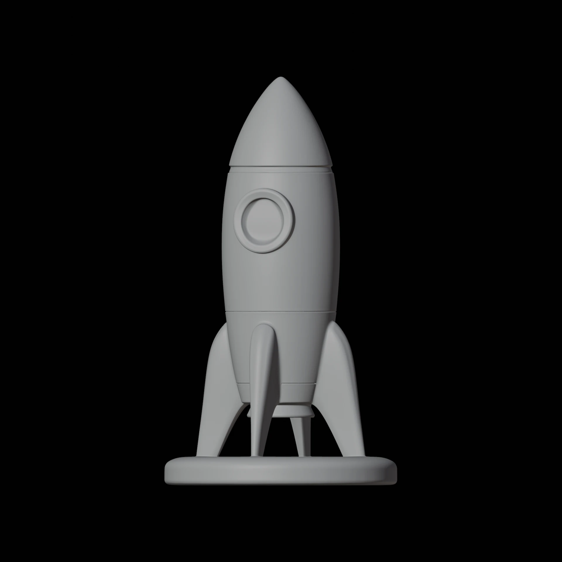 Rocket Model 3D Print Model Space Decor 3D Model .c4d .max .obj .3ds .fbx .stl .blend 