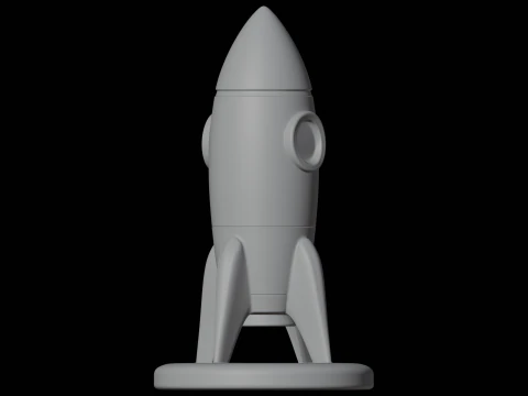 Rocket Model 3D Print Model Space Decor 3D Model