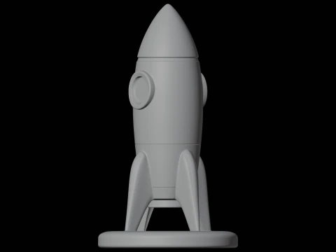 Rocket Model 3D Print Model Space Decor 3D Model