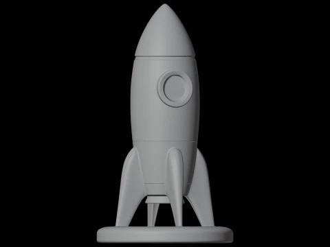 Rocket Model 3D Print Model Space Decor 3D Model