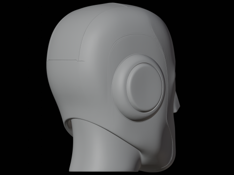 Kepala Robot Model Cetak 3D Dada Karakter Model 3D