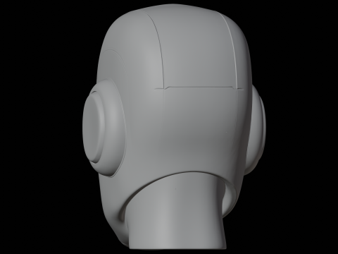 Kepala Robot Model Cetak 3D Dada Karakter Model 3D