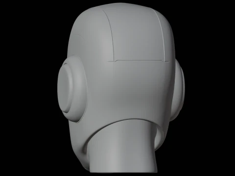 Robot Head 3D Print Model Character Bust 3D Model