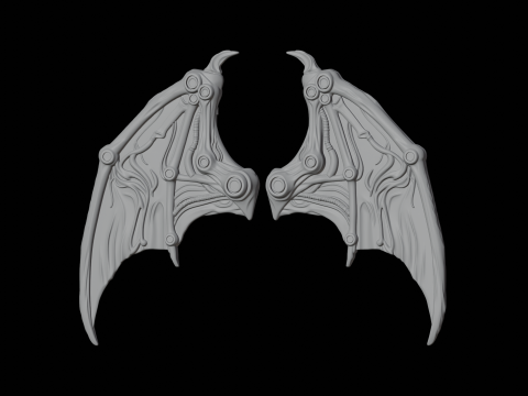 Acessório de fantasia modelo Steampunk Bat Wings 3D Print Modelo 3D