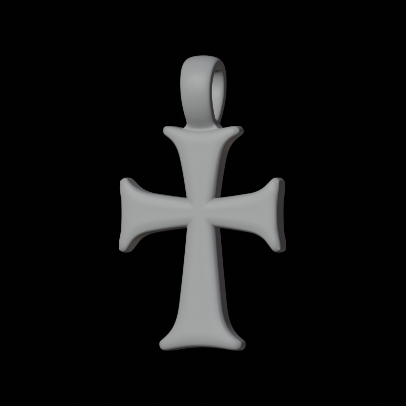 Acess&oacute;rio de joias com pingente de cruz templ&aacute;ria modelo de impress&atilde;o 3D Modelo 3D .c4d .max .obj .3ds .fbx .stl .blend 