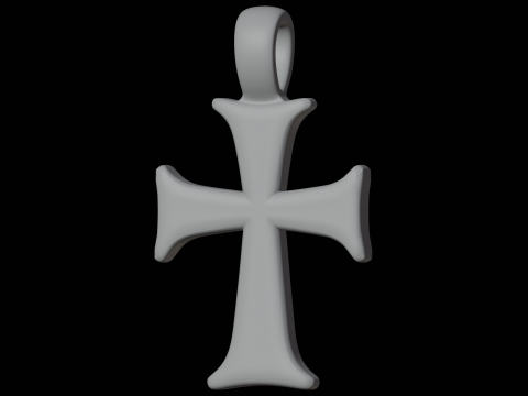 Aksesori Perhiasan Model Cetak 3D Liontin Salib Templar Model 3D