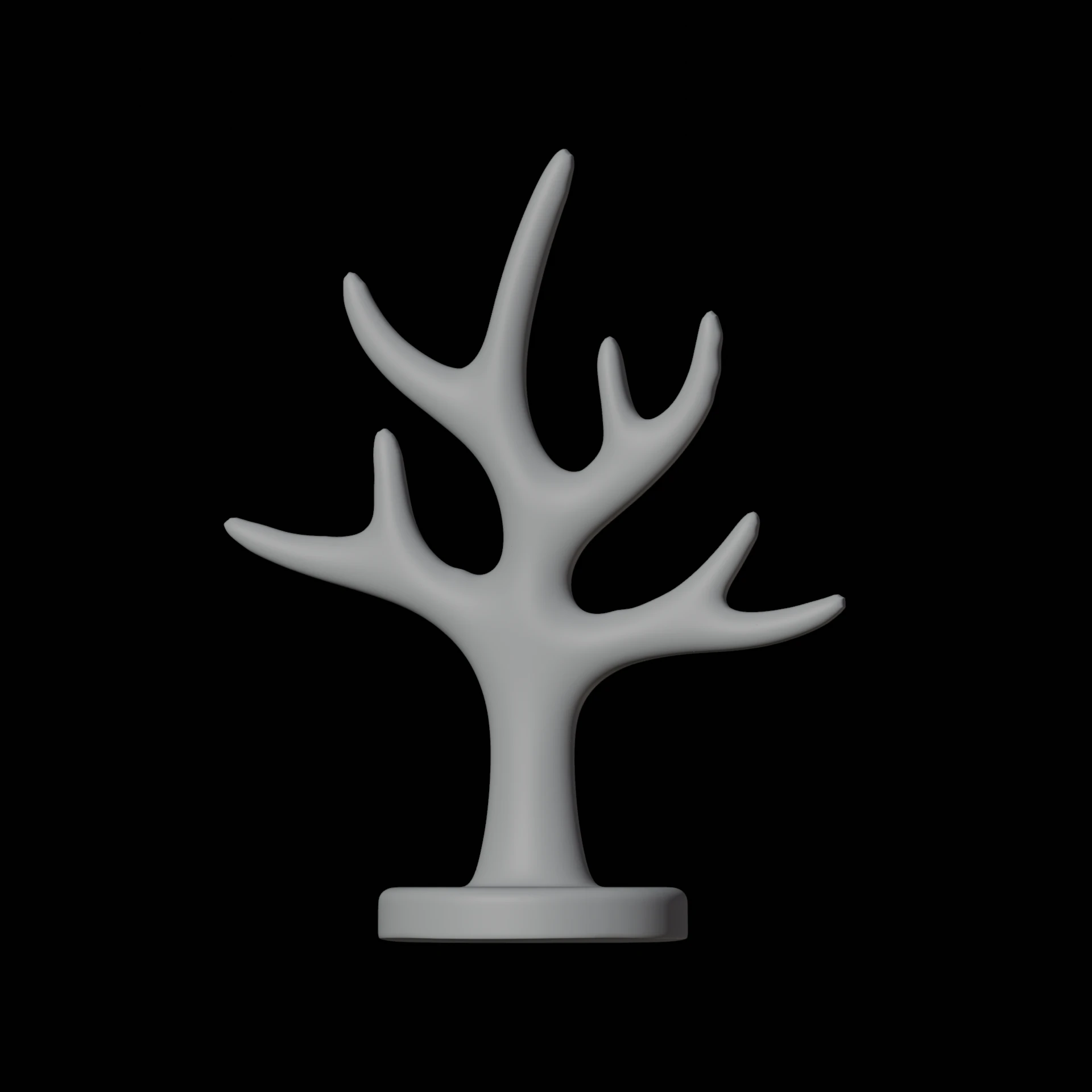 Tree Branch Jewelry Stand 3D Print Model Jewelry Organizer 3D Model .c4d .max .obj .3ds .fbx .stl .blend