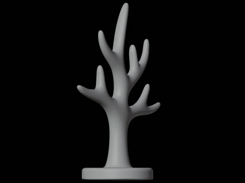 Tree Branch Jewelry Stand 3D Print Model Jewelry Organizer 3D Model