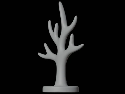 Tree Branch Jewelry Stand 3D Print Model Jewelry Organizer 3D Model