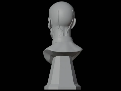 Vampir-Priester-B&uuml;ste, 3D-Druckmodell, Horror-Charakter-B&uuml;ste 3D Modell