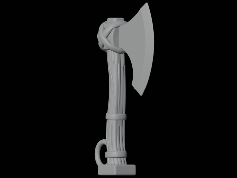 Accessorio modello stampa 3D portachiavi con ascia vichinga Modello 3D