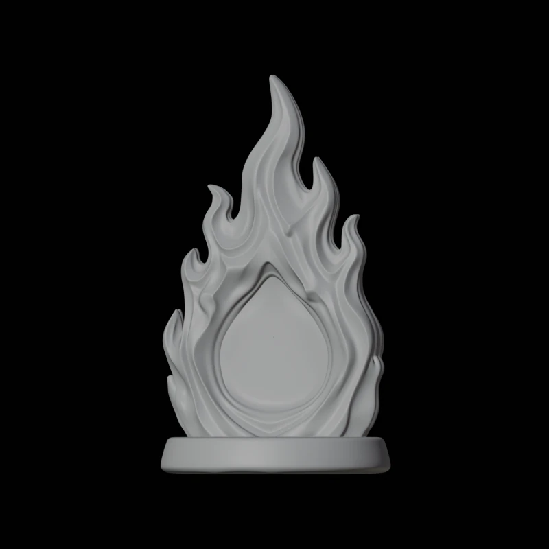 Decora&ccedil;&atilde;o de efeito de feiti&ccedil;o de parede de fogo 3D modelo de impress&atilde;o elemento de fantasia Modelo 3D .c4d .max .obj .3ds .fbx .stl .blend 