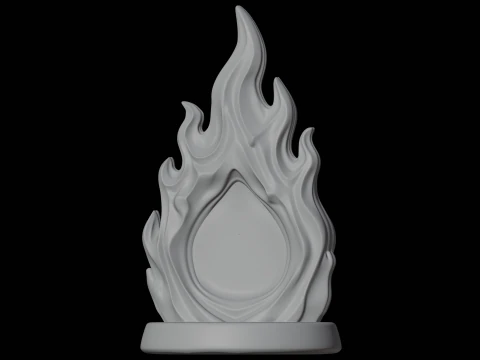 Decora&ccedil;&atilde;o de efeito de feiti&ccedil;o de parede de fogo 3D modelo de impress&atilde;o elemento de fantasia Modelo 3D