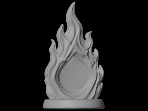 Decora&ccedil;&atilde;o de efeito de feiti&ccedil;o de parede de fogo 3D modelo de impress&atilde;o elemento de fantasia Modelo 3D