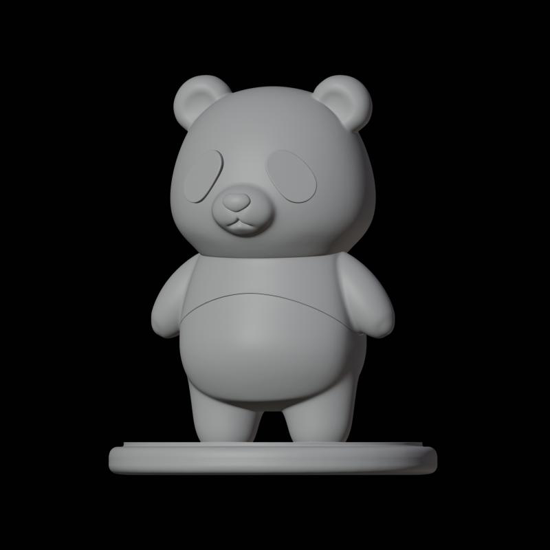 Panda Figurina Modello di stampa 3D Figura animale Modello 3D .c4d .max .obj .3ds .fbx .stl .blend 