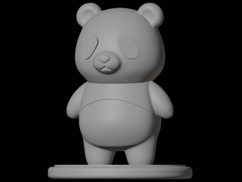 Estatuilla de panda Figura de animal modelo de impresión 3D Modelo 3D