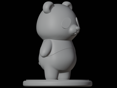 Panda Figurina Modello di stampa 3D Figura animale Modello 3D