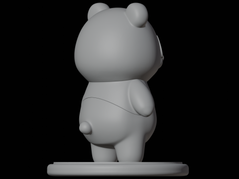 Panda Figurina Modello di stampa 3D Figura animale Modello 3D