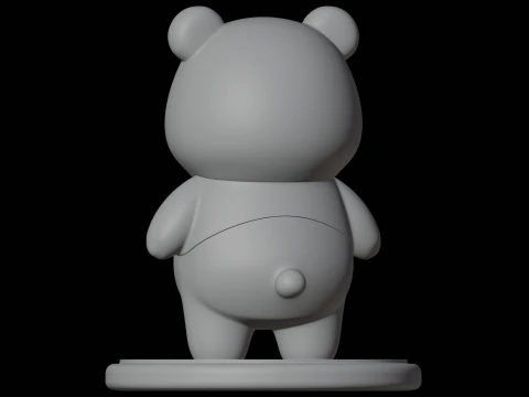 Panda Figurine 3D Print Model Animal Figure 3D Model