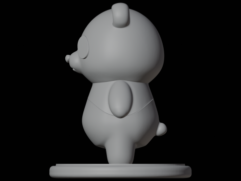 Panda Figurina Modello di stampa 3D Figura animale Modello 3D