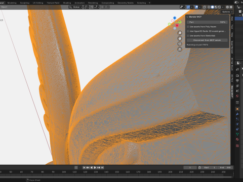 Par de escultura decorativa de modelo de impressão 3D de asas de anjo Modelo 3D