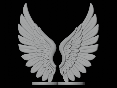 Paar Engelsflügel, 3D-Druckmodell, dekorative Skulptur 3D Modell