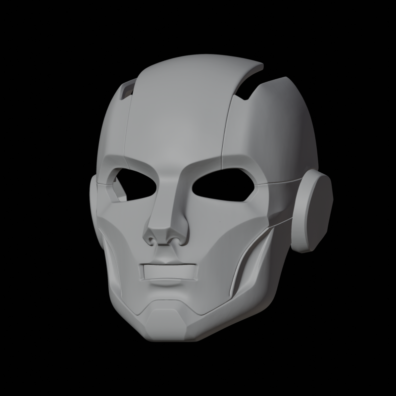 로봇 페이스 마스크 3D 프린트 모델 의상 소품 3D 모델 .c4d .max .obj .3ds .fbx .stl .blend