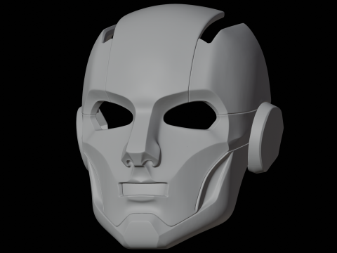 Maschera per il viso del robot Modello di stampa 3D Costume Prop Modello 3D