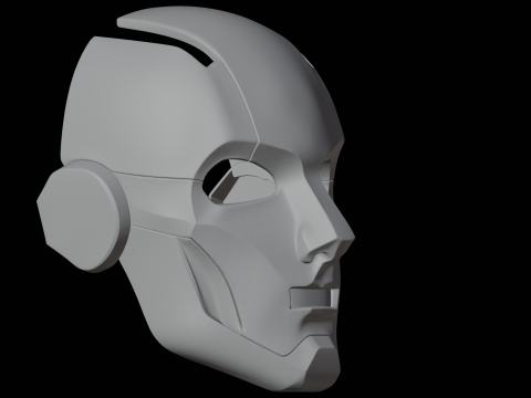 로봇 페이스 마스크 3D 프린트 모델 의상 소품 3D 모델