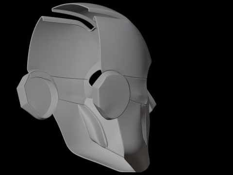 로봇 페이스 마스크 3D 프린트 모델 의상 소품 3D 모델