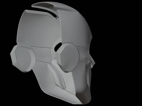 Robot Y&uuml;z Maskesi 3D Baskı Modeli Kost&uuml;m Prop 3D Model