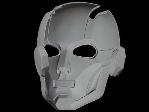 로봇 페이스 마스크 3D 프린트 모델 의상 소품 3D 모델