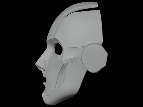 로봇 페이스 마스크 3D 프린트 모델 의상 소품 3D 모델