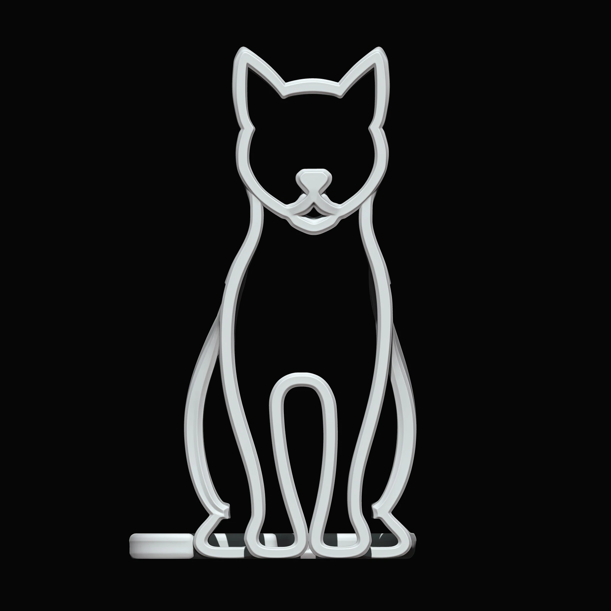Cat Wall Art 3D Print Model Decorative Sculpture 3D Model .c4d .max .obj .3ds .fbx .stl .blend