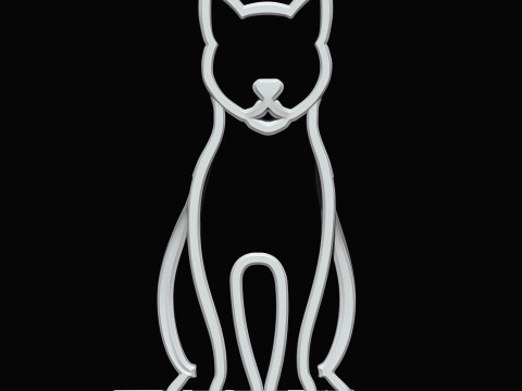 Cat Wall Art 3D Print Model Decorative Sculpture 3D Model