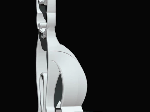 Cat Wall Art 3D Print Model Decorative Sculpture 3D Model