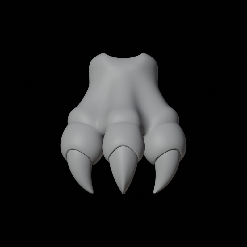 Dragon Hand 3D Print Model Fantasiewezen Deel 3D Model .c4d .max .obj .3ds .fbx .stl .blend