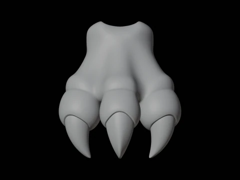 Bagian Makhluk Fantasi Model Cetak 3D Tangan Naga Model 3D