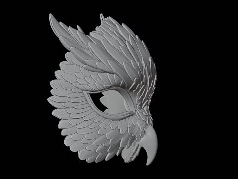 Маска совы 3D-модель для печати Фэнтезийное существо 3D Модель