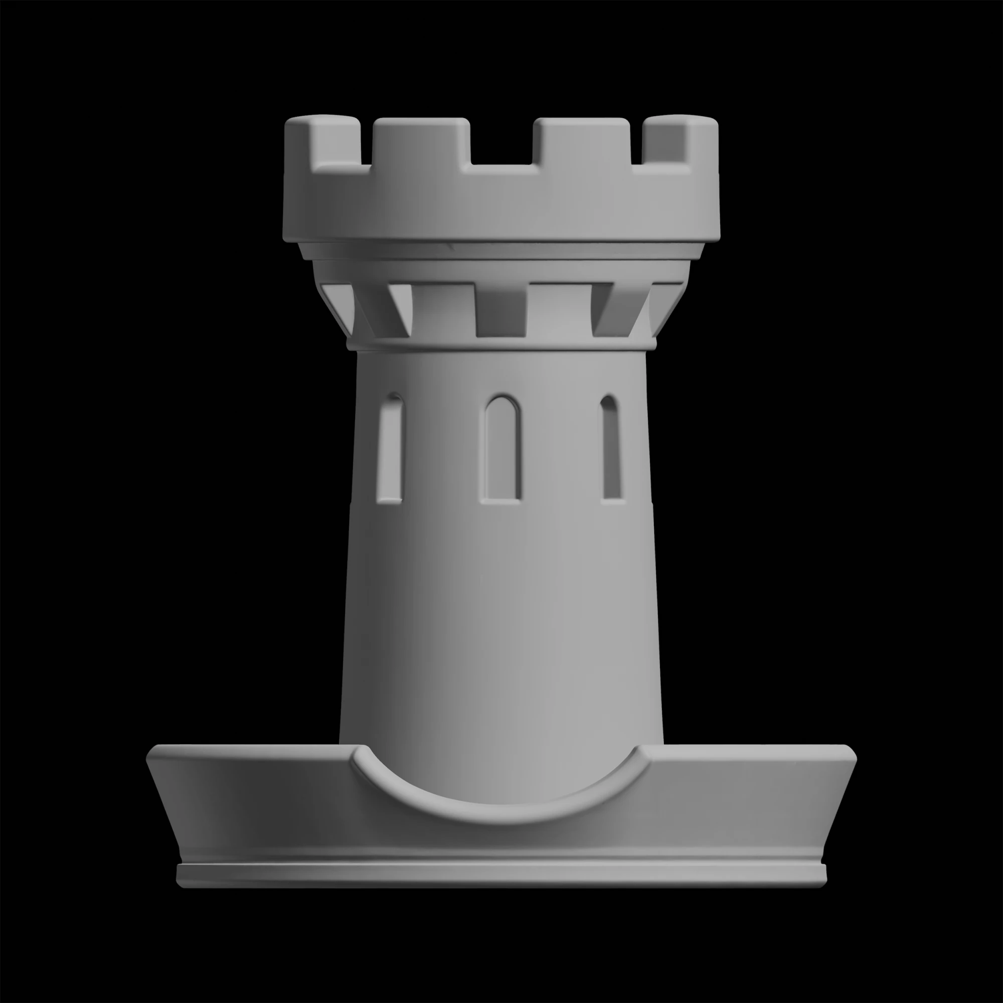 Castle Tower Coaster 3D Print Model .c4d .max .obj .3ds .fbx .stl .blend 