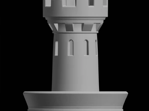 Castle Tower Coaster 3D Print Model
