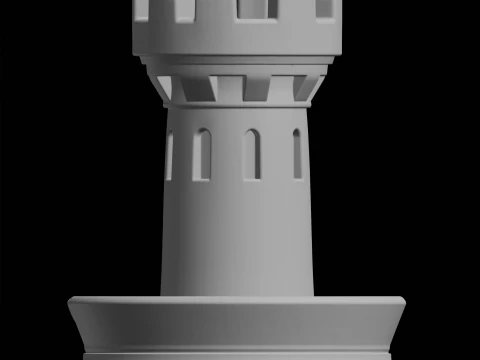 Castle Tower Coaster 3D Print Model