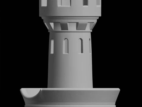 Castle Tower Coaster 3D Print Model