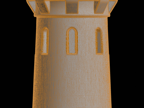 Montagne russe della torre del castello Modello di stampa 3D